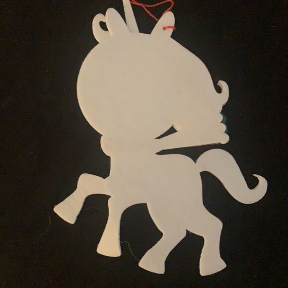 Christmas Personalized Felt Ornament Unicorn - Picture 3 of 6
